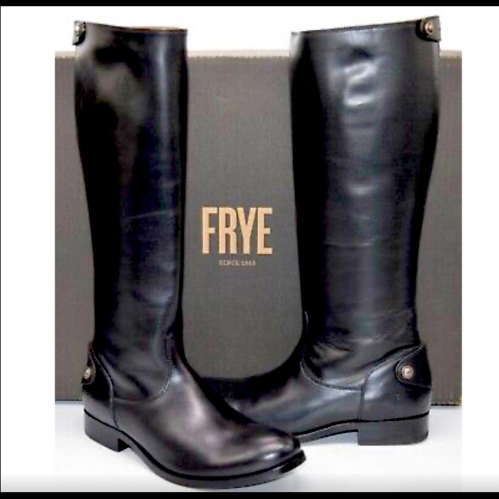 Frye Melissa black leather boots